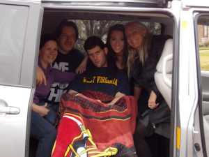 Krystal Koons and my family enjoying the van.